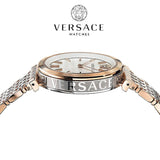 Versace V-Twist White Dial Two Tone Mesh Bracelet Watch for Women - VELS00719 Buy Now By Versace