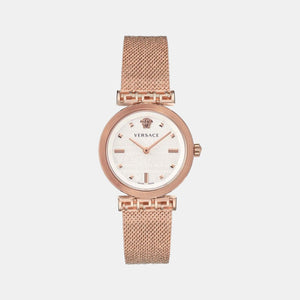 Versace Meander White Dial Rose Gold Mesh Bracelet Watch for Women - VELW00620 Buy Now By Versace