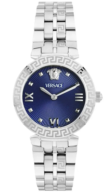 Versace Daphnis Analog Blue Dial Silver Steel Strap Watch for Women - VEOCA0124 Buy Now By Versace