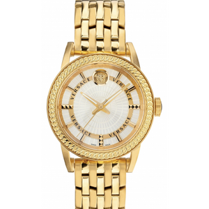 Versace Code Quartz Silver Dial Gold Steel Strap Watch For Men - VEPO00420 Buy Now By Versace