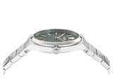 Versace V-Auria Quartz Green Dial Silver Steel Strap Watch for Men - VE0F00125 Buy Now By Versace