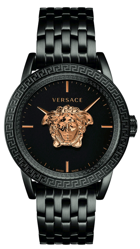 Versace Palazzo Empire Quartz Black Dial Black Steel Strap Watch For Men - VEDB00518 Buy Now By Versace