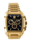 Versace Dominus Chronograph Black Dial Gold Steel Strap Watch For Men - VE6H00523 Buy Now By Versace