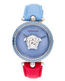 Versace Palazzo Empire Blue Dial Blue & Red Leather Strap Watch for Women - VCO070017 Buy Now By Versace