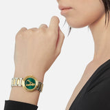 Versace Virtus Quartz Green Dial Two Tone Steel Strap Watch For Women - VET300821 Buy Now By Versace