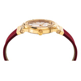 Versace Greca Silver Dial Red Leather Strap Watch for Women - VEVH00420 Buy Now By Versace