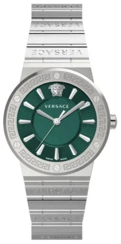 Versace Grace Quartz Green Dial Silver Steel Strap Watch For Women - VEVH00920 Buy Now By Versace