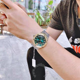 Versace Hellenyium Quartz Green Dial Silver Steel Strap Watch For Men - VEVK00420 Buy Now By Versace