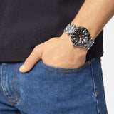 Versace Greca Sport Quartz Black Dial Silver Steel Strap Watch For Men - VEZ300321 Buy Now By Versace