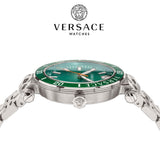 Versace Greca Sport Quartz Green Dial Silver Steel Strap Watch For Men - VEZ300421 Buy Now By Versace