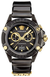 Versace Icon Active Chronograph Black Dial Black Steel Strap Watch for Men - VEZ700421 Buy Now By Versace