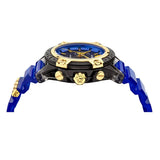 Versace Icon Active Chronograph Black Dial Blue Rubber Strap Watch For Men VEZ700521 Buy Now By Versace