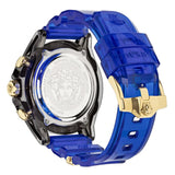 Versace Icon Active Chronograph Black Dial Blue Rubber Strap Watch For Men VEZ700521 Buy Now By Versace