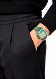 Versace Icon Active Chronograph Blue Dial Green Rubber Strap Watch For Men - VEZ701322 Buy Now By Versace