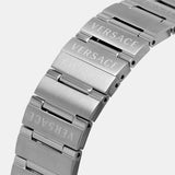 Versace Greca Quartz Blue Dial Silver Steel Strap Watch For Men - VEZ900221 Buy Now By Versace