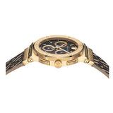 Versace Greca Chronograph Black Dial Brown Leather Strap Watch For Men - VEZ900621 Buy Now By Versace