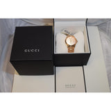 Gucci G Timeless Quartz Gold Dial Gold Steel Strap Watch For Women - YA126482 Buy Now By Gucci