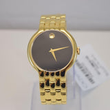 Movado Veturi Quartz Black Dial Gold Steel Strap Watch for Men - 0606934 Buy Now By Movado