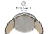 Versace V Metal Icon Silver Dial Silver & Grey Strap Watch for Women - VLC120016 Buy Now By Versace