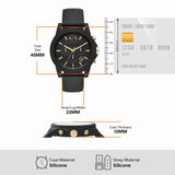 Armani Exchange Outerbanks Chronograph Black Dial Black Steel Strap Watch For Men - AX7105 Buy Now By Armani Exchange