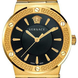 Versace Greca Black Dial Black Leather Strap Watch for Women - VEVH00320 Buy Now By Versace