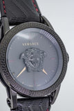 Versace Palazzo Empire Black Dial Black Leather Strap Watch for Men - VERD00218 Buy Now By Versace
