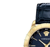 Versace Univers Navy Blue Dial Navy Blue Leather Strap Watch for Men - VEBK00318 Buy Now By Versace