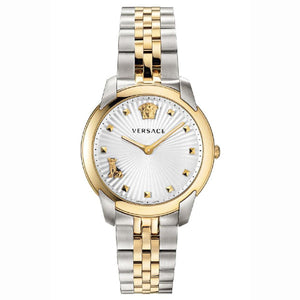 Versace V-Urban Quartz Silver Dial Two Tone Steel Strap Watch for Men - VELQ00519 Buy Now By Versace
