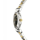 Versace V-Motif Black Dial Two Tone Steel Strap Watch for Women - VERE00518 Buy Now By Versace