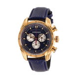 Versace V-Ray Blue Chronograph Blue Dial Blue Leather Strap Watch for Men - VDB030014 Buy Now By Versace