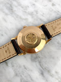 Versace V Metal Icon Gold Dial Brown Strap Watch for Women - VLC130016 Buy Now By Versace