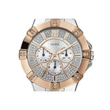 Guess Vista Analog Diamonds Silver Dial Two Tone Steel Strap Watch for Women - W0024L1 Buy Now By Guess
