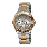 Guess Vista Analog Diamonds Silver Dial Two Tone Steel Strap Watch for Women - W0024L1 Buy Now By Guess