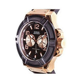 Guess Rigor Analog Brown Dial Brown Leather Strap Watch For Men - W0040G3 Buy Now By Guess