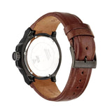 Guess Rigor Analog Black Dial Brown Leather Strap Watch For Men - W0040G8 Buy Now By Guess