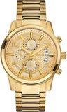 Guess Analog Chronograph Gold Dial Gold Steel Strap Watch for Men - W0075G5 Buy Now By Guess