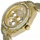 Guess Viva Diamonds Gold Dial Gold Steel Strap Watch for Women - W0111L2 Buy Now By Guess