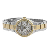 Guess Viva Diamonds Silver Dial Two Tone Steel Strap Watch for Women - W0111L5 Buy Now By Guess
