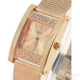 Guess Nouveau Diamonds Rose Gold Dial Rose Gold Mesh Bracelet Watch for Women - W0127L3 Buy Now By Guess