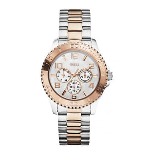 Guess BFF Multifunction Silver Dial Two Tone Steel Strap Watch for Women - W0231L5 Buy Now By Guess