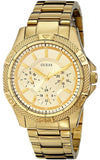 Guess Mini Phantom Diamonds Gold Dial Gold Steel Strap Watch for Women - W0235L5 Buy Now By Guess