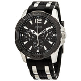 Guess Oasis Black Dial Black Rubber Strap Watch for Men - W0366G1 Buy Now By Guess