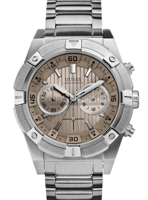 Guess Jolt Chronograph Grey Dial Silver Steel Strap Watch for Men - W0377G1 Buy Now By Guess