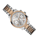Guess Mini Sunrise Analog Silver Dial Two Tone Steel Strap Watch For Women - W0448L4 Buy Now By Guess