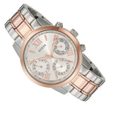 Guess Mini Sunrise Analog Silver Dial Two Tone Steel Strap Watch For Women - W0448L4 Buy Now By Guess