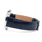 Guess Wafer Chronograph Quartz Blue Dial Blue Leather Strap Watch For Men - W0496G3 Buy Now By Guess