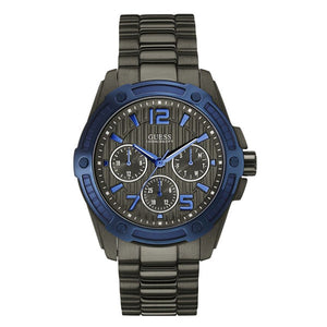 Guess Flagship Multifunction Chronograph Grey Dial Grey Steel Strap Watch for Men - W0601G1 Buy Now By Guess