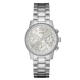 Guess Mini Sunrise Chronograph Quartz Silver Dial Silver Steel Strap Watch For Women - W0623L1 Buy Now By Guess