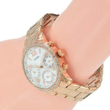 Guess Siren Diamonds White Dial Rose Gold Steel Strap Watch for Women - W0442L3 Buy Now By Guess