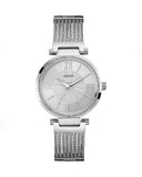 Guess Soho Silver DIal Stainless Steel Mesh Bracelet Watch For Women - W0638L1 Buy Now By Guess